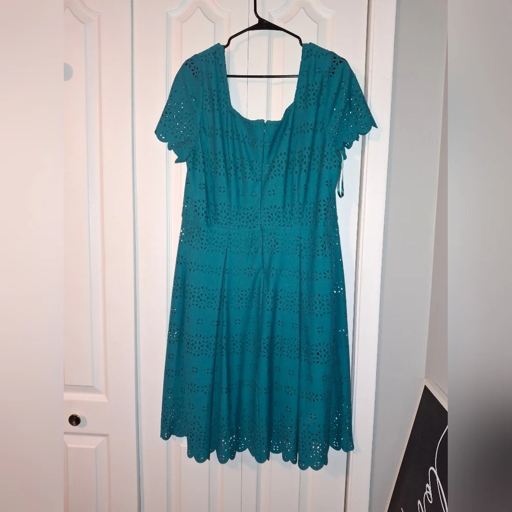 Lane Bryant Teal Midi Dress - Picture 2 of 4